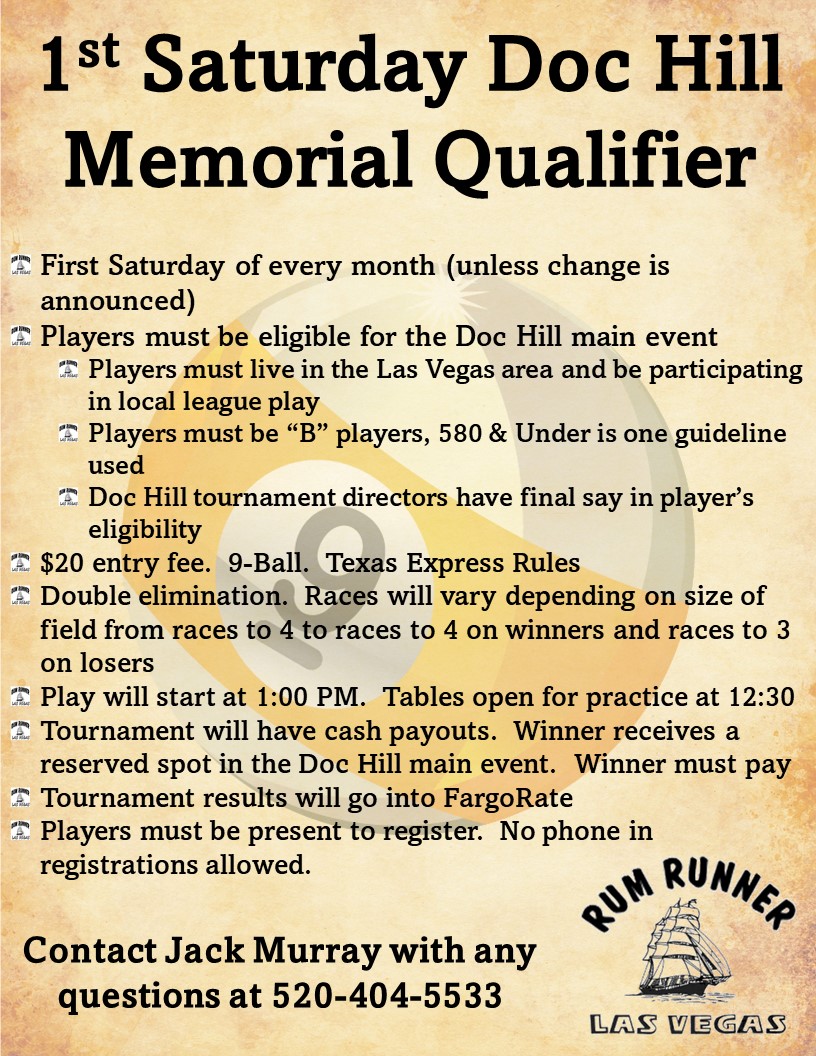 2022 July Doc Hill Qualifier at Rum Runner, Las Vegas